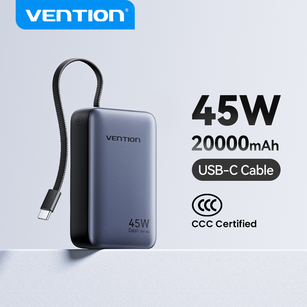 Solar Emergency Charger - Vention CCC 45W 20000mAh Power Bank
